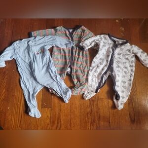 Cozy Kids One Piece Set - Blue, Striped, and White